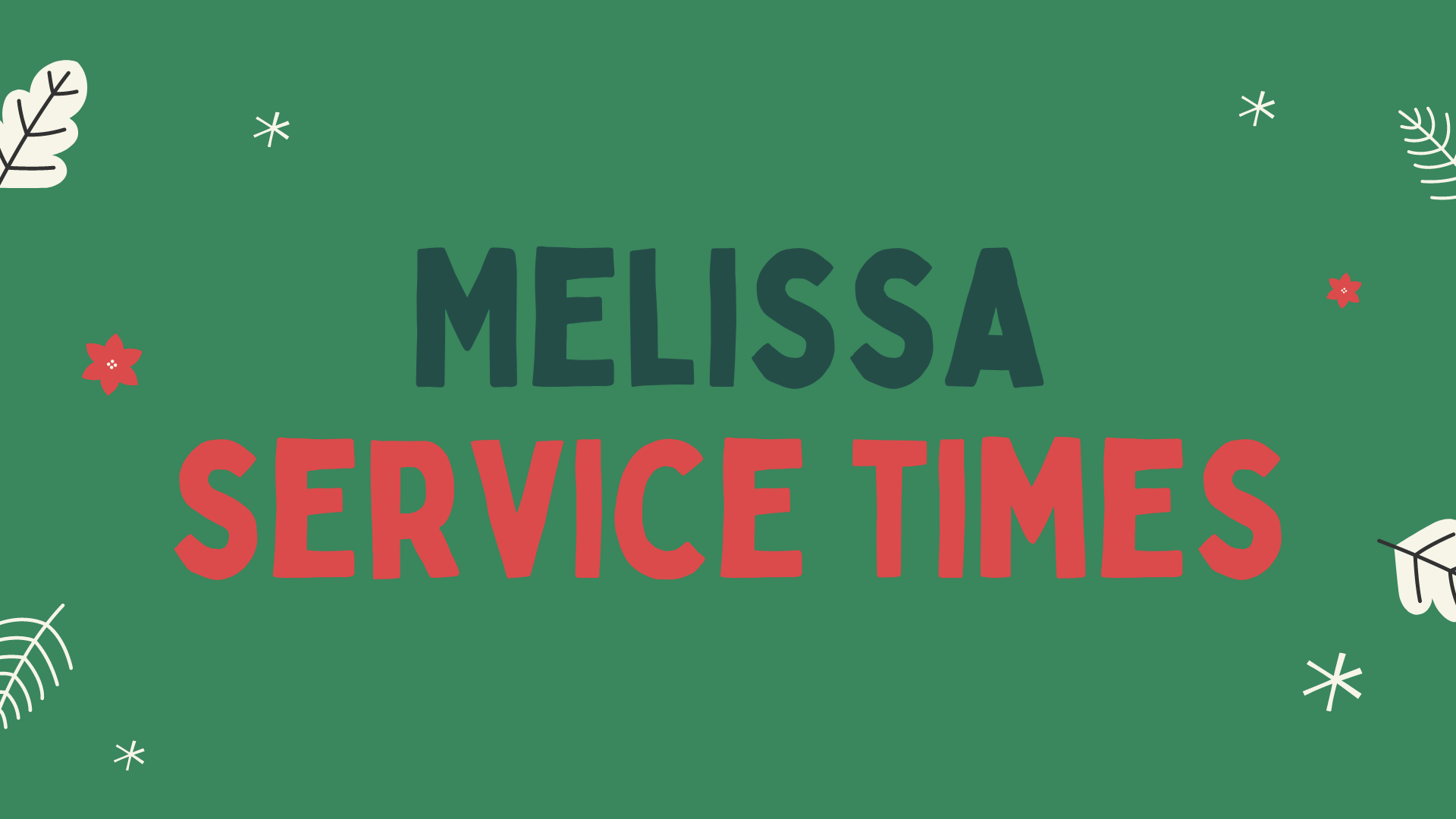 Melissa UMC Service times